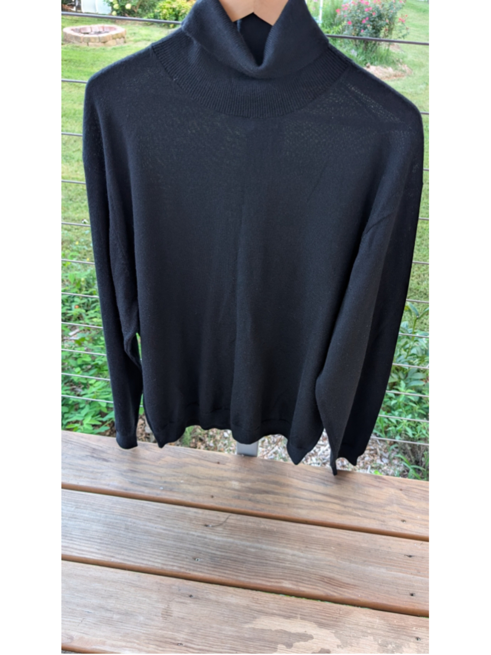 Men's Linea Uomo Black Turtleneck Sweater XXL